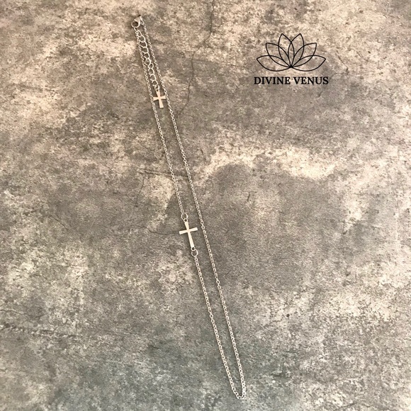 Sideways Cross Necklace - Picture 5 of 8